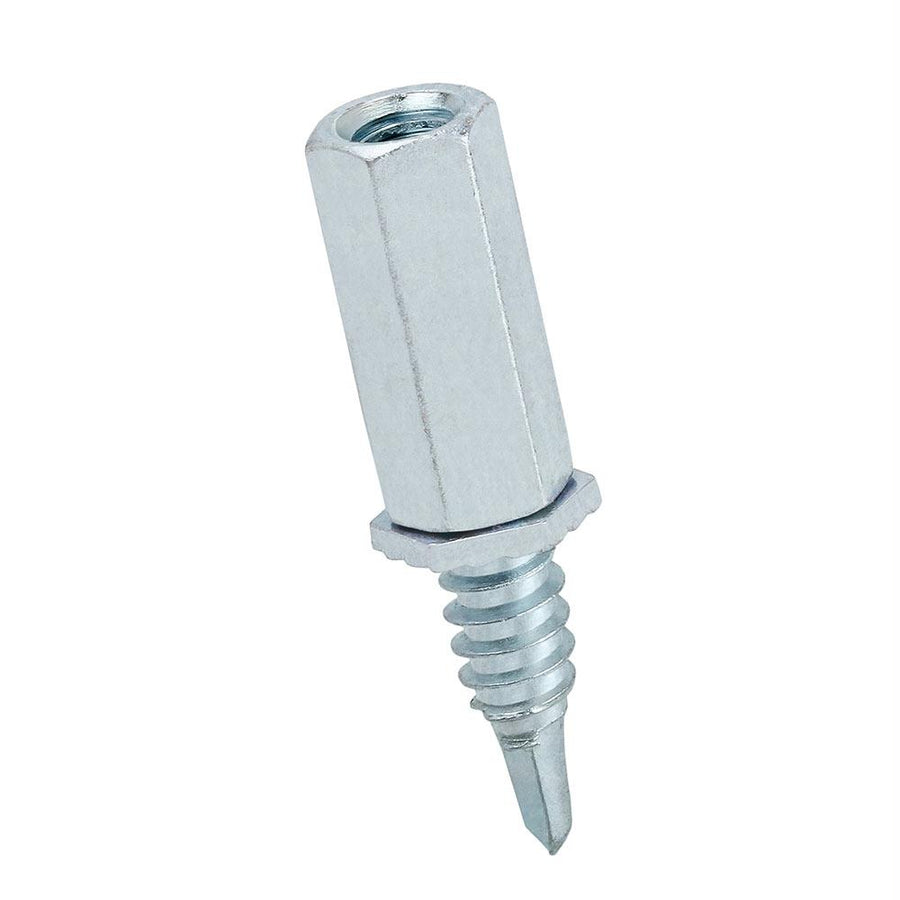 Platinum Tools Jh951-100 Threaded Rod 1/4-20 Male Coupler W/ 3/4inch Self Drill Screw