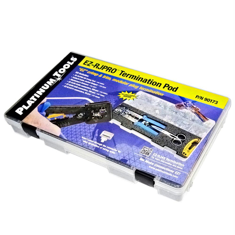 Platinum Tools 90173 Ez-rjpro Termination Pod With Plastic Carrying Case
