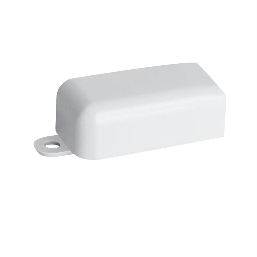 Wire Trak End Cap For Raceway Pvc White, 3/4inch W X 1/2inch H