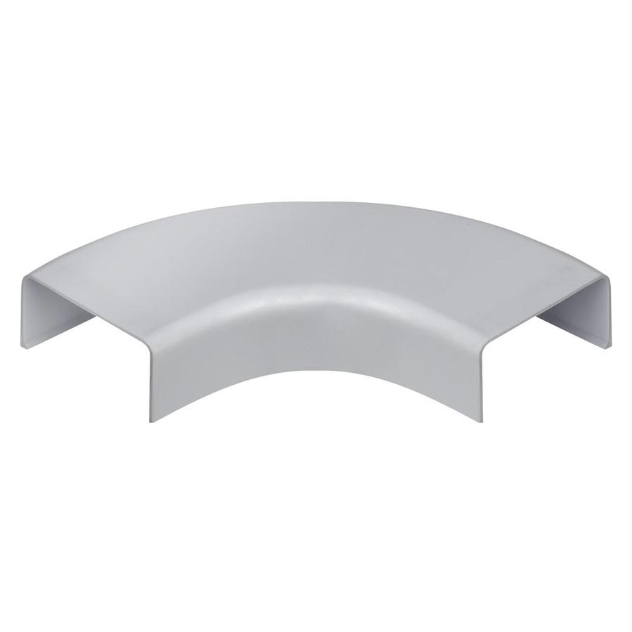 Wire Trak Flat Elbowr For Raceway Pvc White, 1 1/2inch W X 3/4inch H