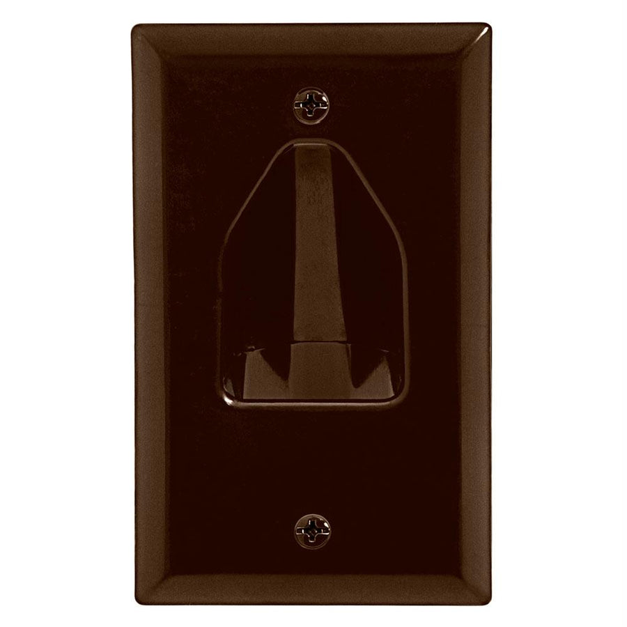 Datacomm 45-0001-br One-gang Low-voltage Cable Wall Plate For Multiple Cables - Brown