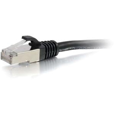 14FT CAT6A BOOTED STP BLK