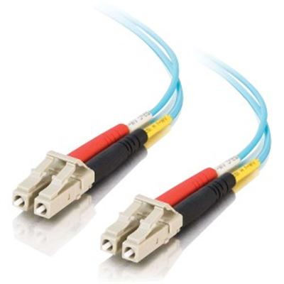 15M LC/LC 10GB OM3 AQUA FIBER