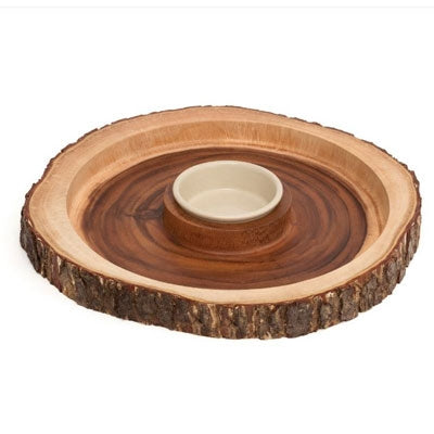 Acacia Bark Chip Dip Platter