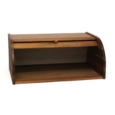 Roll Top Acacia Bread Box