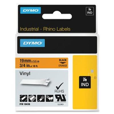 Dymo Rhino Orange 3/4 Vinyl