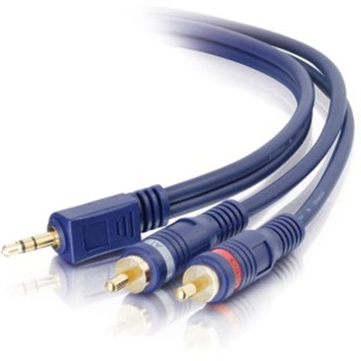 25' 3.5mm M to Dual RCA M Cble