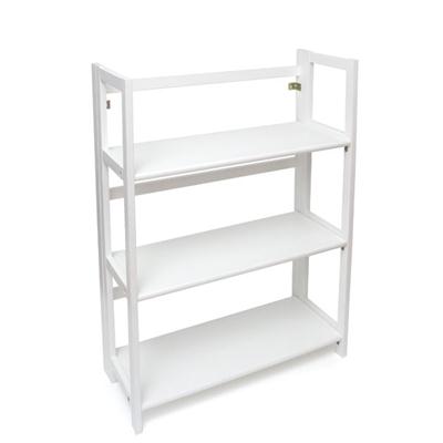 3Shelf Folding Bookcase White