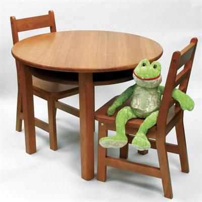 Rnd Table Chair Set Pecan