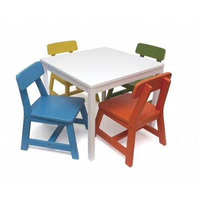 Child Table  Chair Set 5pc Wh