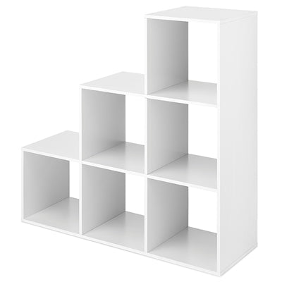 6 Section Step Organizer White