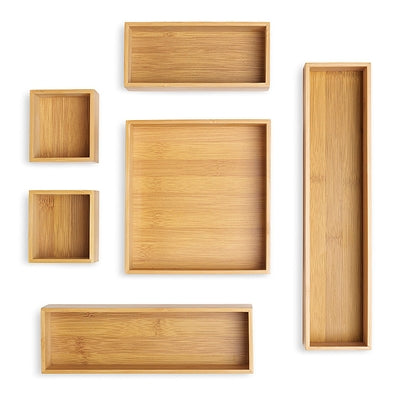 Bamboo Drawer Organizer S 6