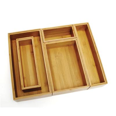 Bamboo 5pc Set of Org. Boxes