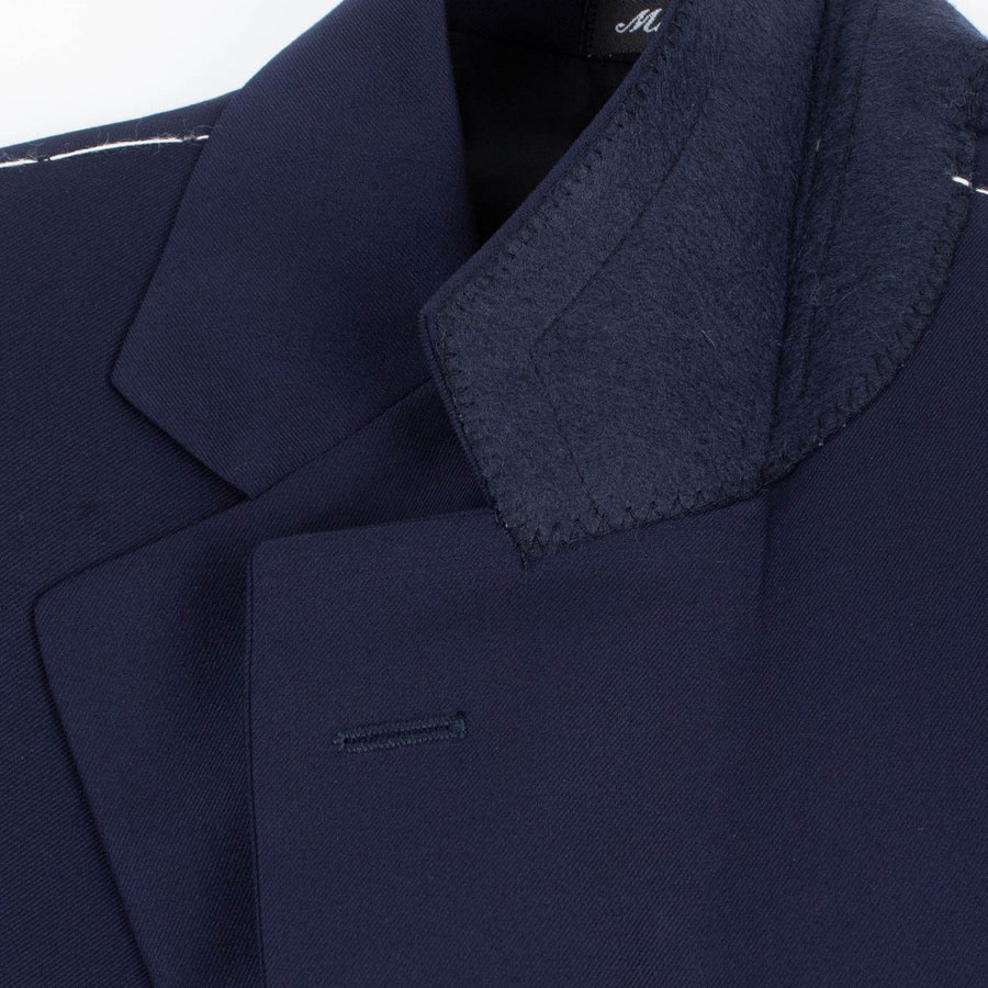 Drop 8 Solid Wool Two Button Suit - Navy Blue