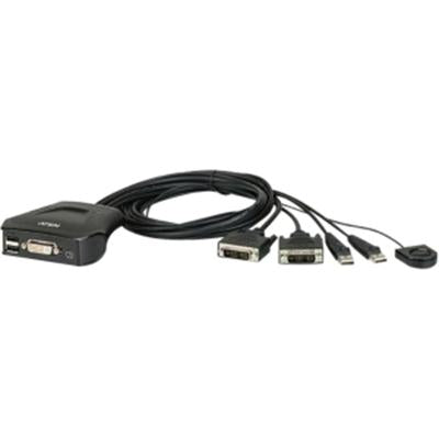 2port USB DVI Cbl KVM Switch