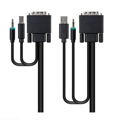 DVI/USB/AUD KVM Cable, 6ft
