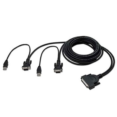 Dual Port KVM Cable 6' USB