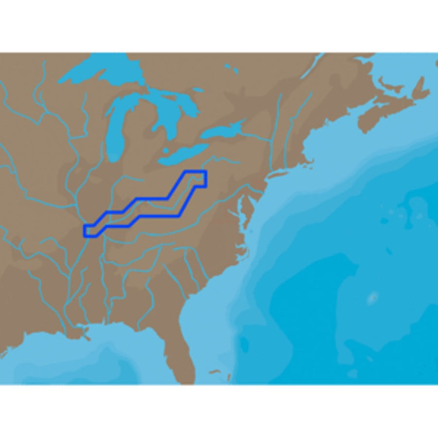 C-map Nt+ Na-c039 - Ohio River Cairo Pittsburgh - C-card