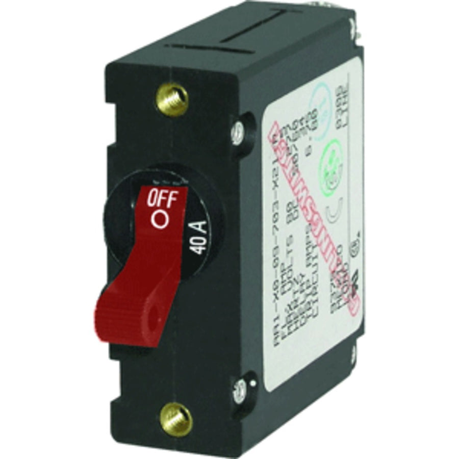 Blue Sea 7225 Ac / Dc Single Pole Magnetic World Circuit Breaker  -  40 Amp