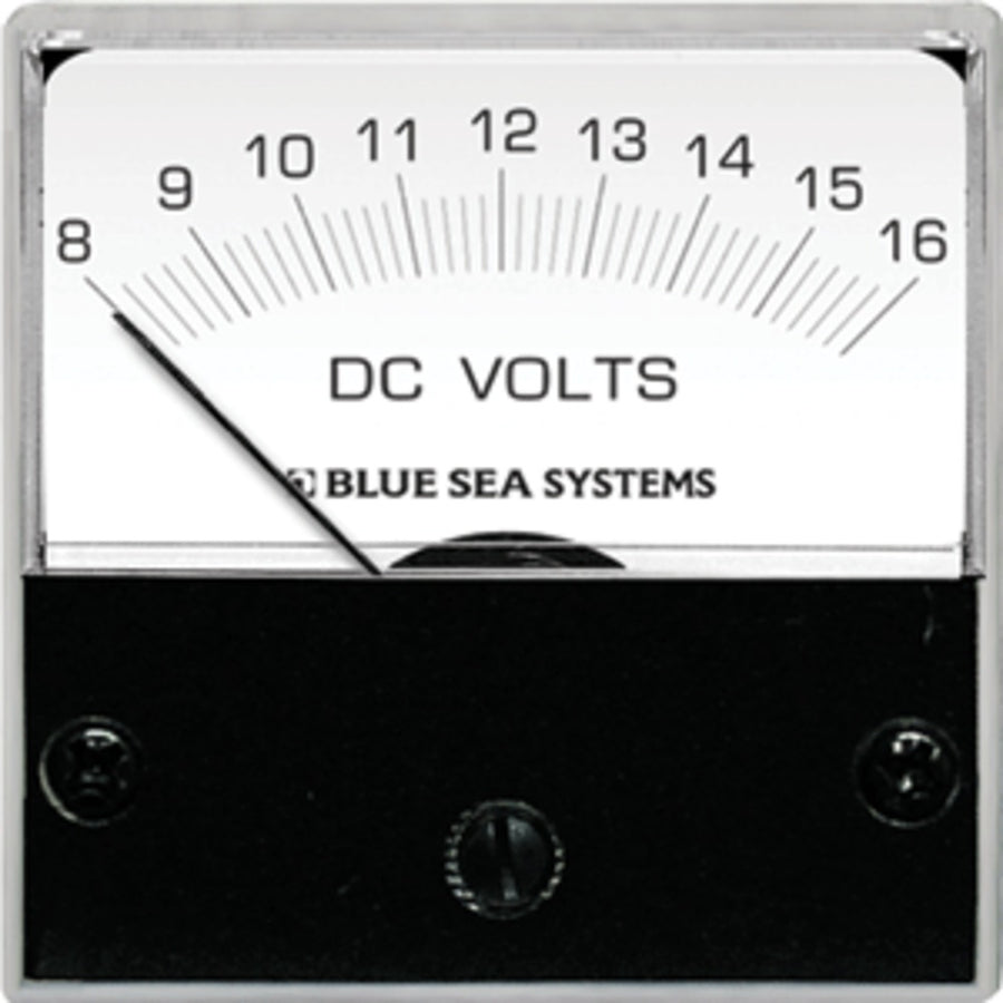 Blue Sea 8028 Dc Analog Micro Voltmeter - 2 Face, 8-16 Volts Dc