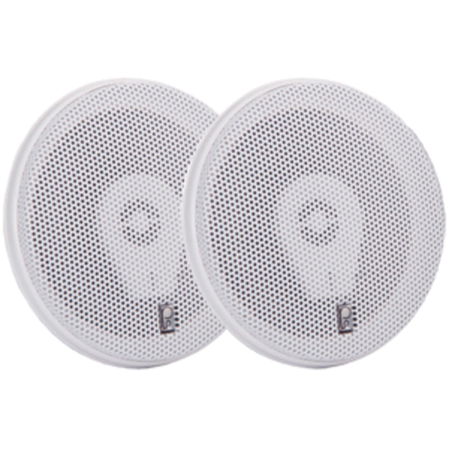 Poly-planar 6 Titanium Series 3-way Marine Speakers - (pair)white