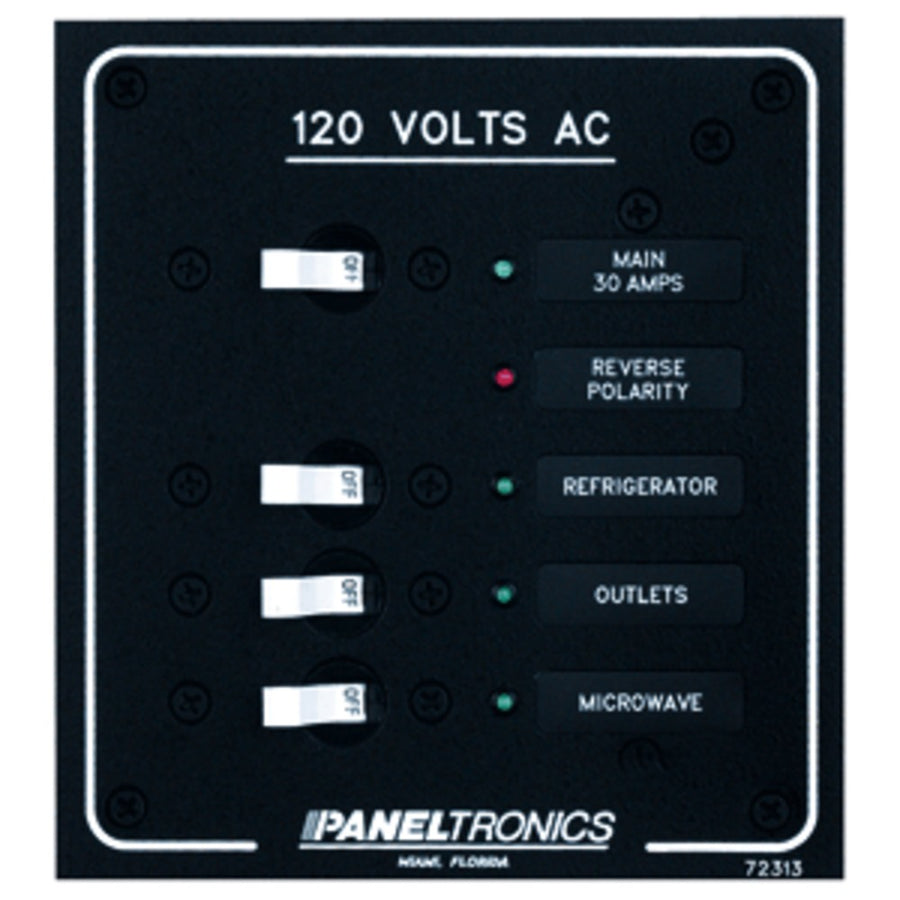 Paneltronics Standard Ac 3 Position Breaker Panel & Main W/leds