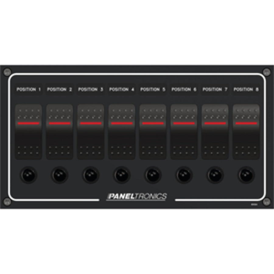 Paneltronics Waterproof Dc 8 Position Lighted Rocker & Cb
