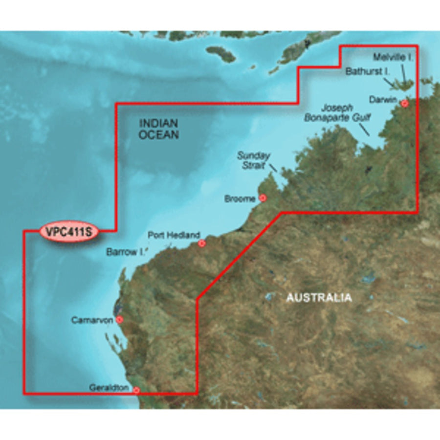 Garmin Bluechart® G2 Vision® Hd - Vpc411s - Geraldton - Darwin - Microsd™/sd™
