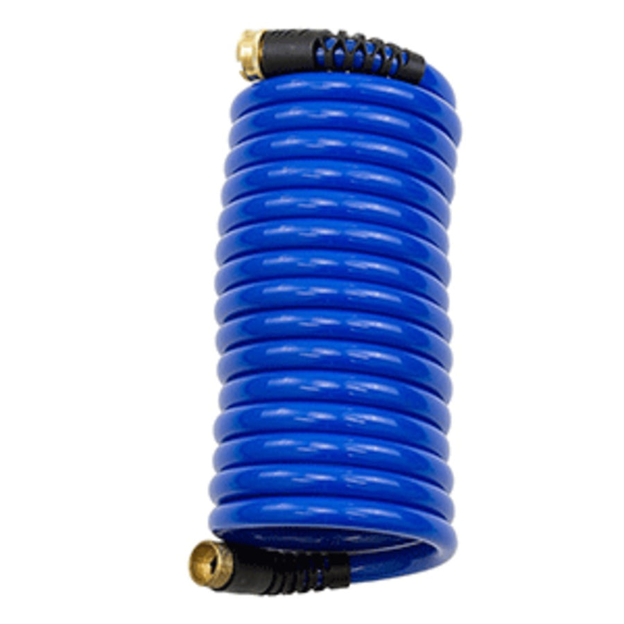 Hosecoil 15 Blue Self Coiling Hose W/flex Relief