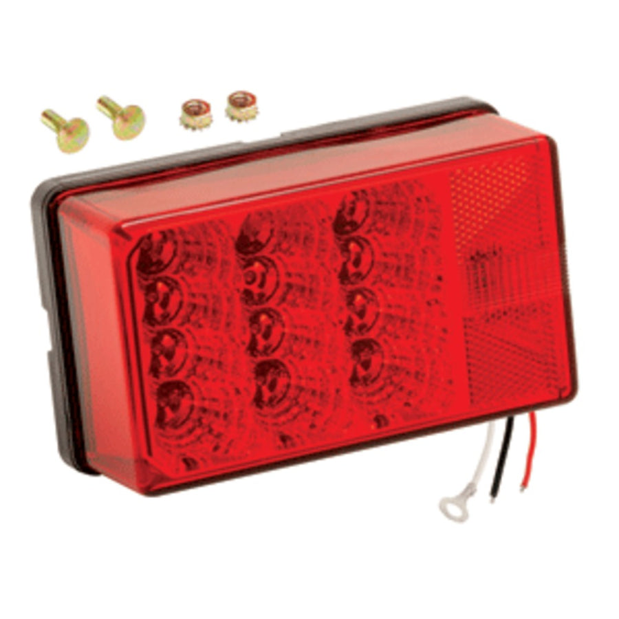 Wesbar 4 X 6 Waterproof Led 7-function, Right/curbside W/3 Wire 90 Deg Pigtail Trailer Light