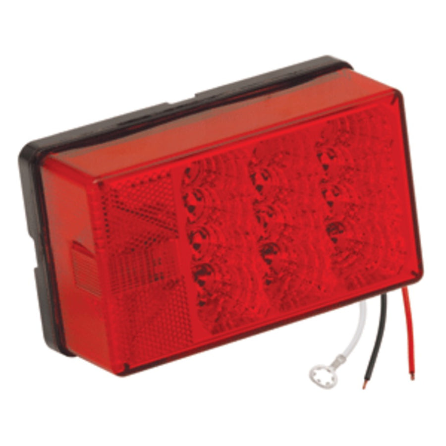 Wesbar 4 X 6 Waterproof Led 8-function, Left/roadside W/3 Wire 90 Deg Pigtail Trailer Light
