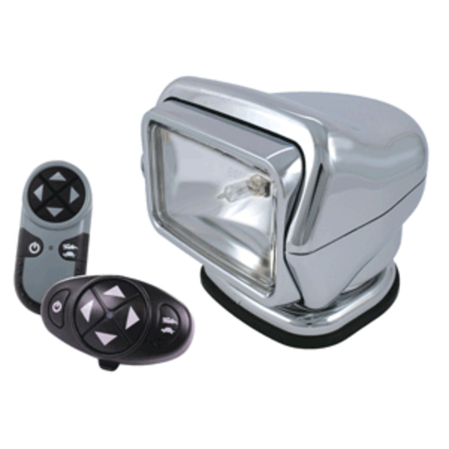 Golight Stryker Searchlight 12v W/wireless Dash & Handheld Remote - Chrome