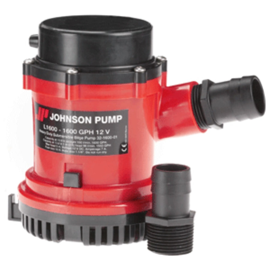 Johnson Pump 1600 Gph Bilge Pump 1-1/8 Hose 12v