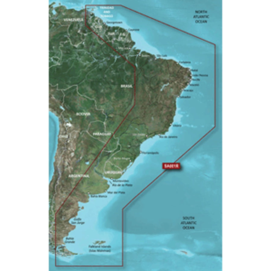 Garmin Bluechart® G2 Vision® Hd - Vsa001r - South America East Coast - Microsd™/sd™