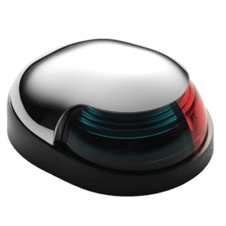 Attwood Quasar™ 2-mile Deck Mount, Bi-color Red/green Combo - 12v - Hipp/chrome Housing W/black Base