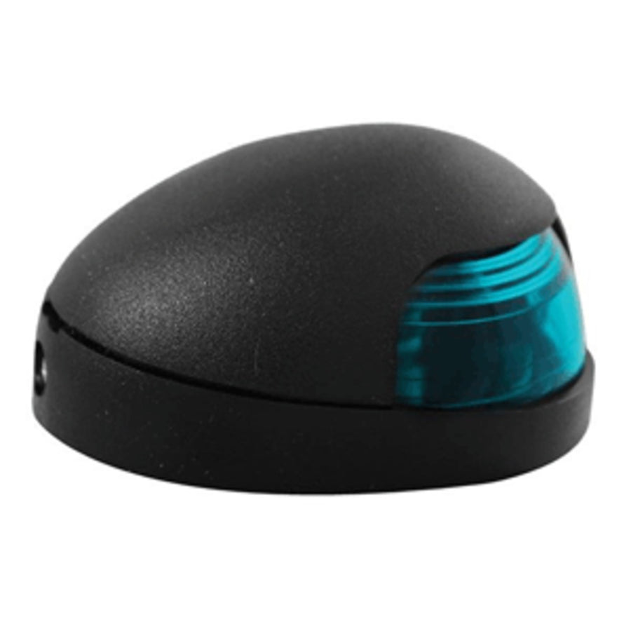 Attwood Quasar™ 2-mile Deck Mount Green Sidelight - 12v - Black Housing