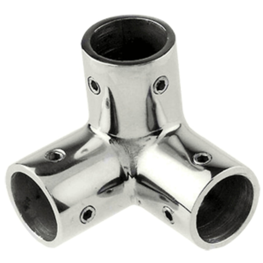 Whitecap 1 O.d. Ss 3-way Corner Fitting