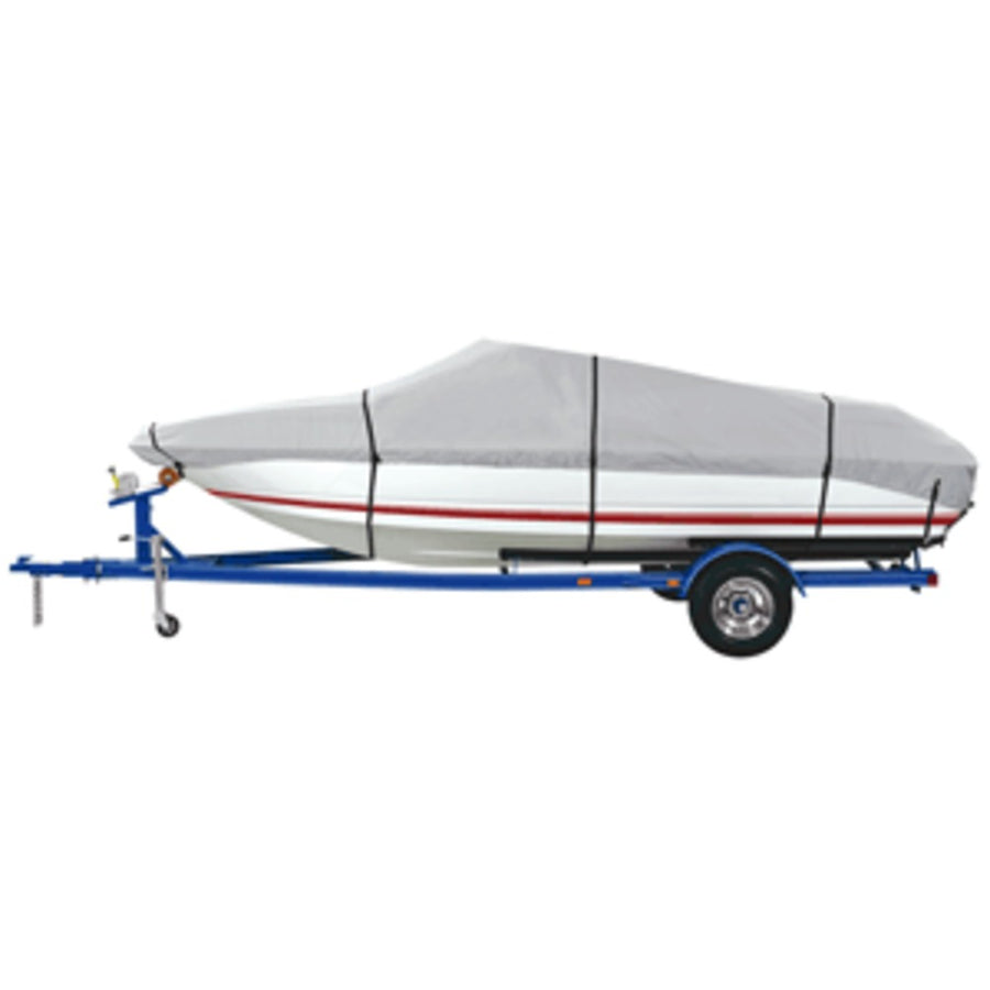 Dallas Manufacturing Co. 600 Denier Grey Universal Boat Cover - Model E - Fits 20-22 - Beam Width To 100