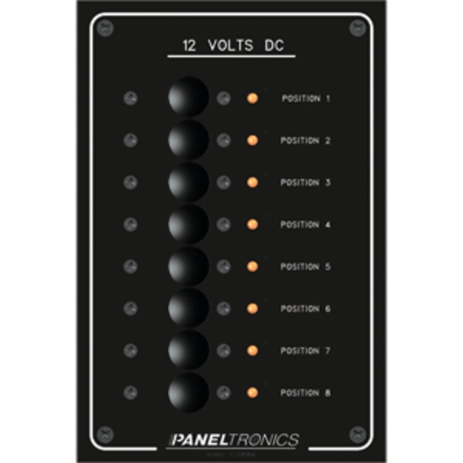 Paneltronics Standard Panel - Dc 8 Position Circuit Breaker W/leds
