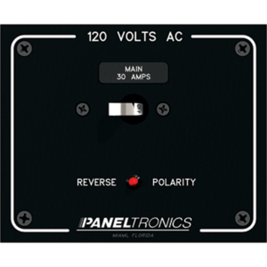 Paneltronics Standard Panel Ac Main Double Pole W/30amp Cb & Reverse Polarity Indicator