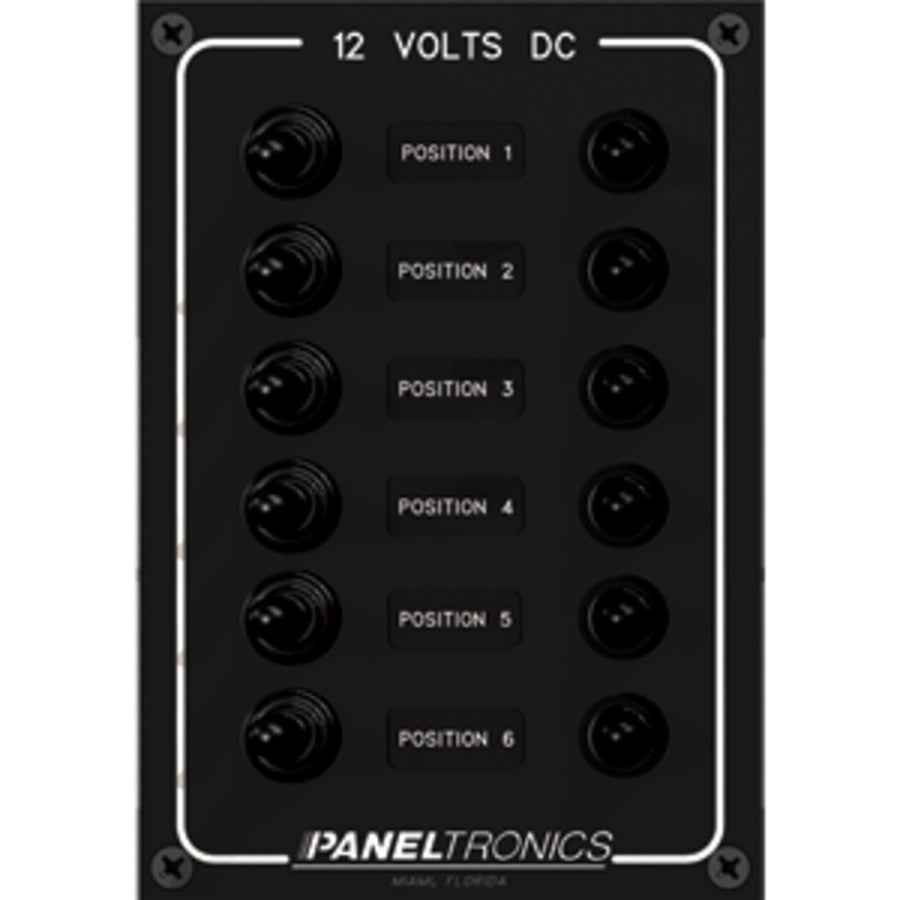 Paneltronics Waterproof Panel - Dc 6-position Toggle Switch & Circuit Breaker