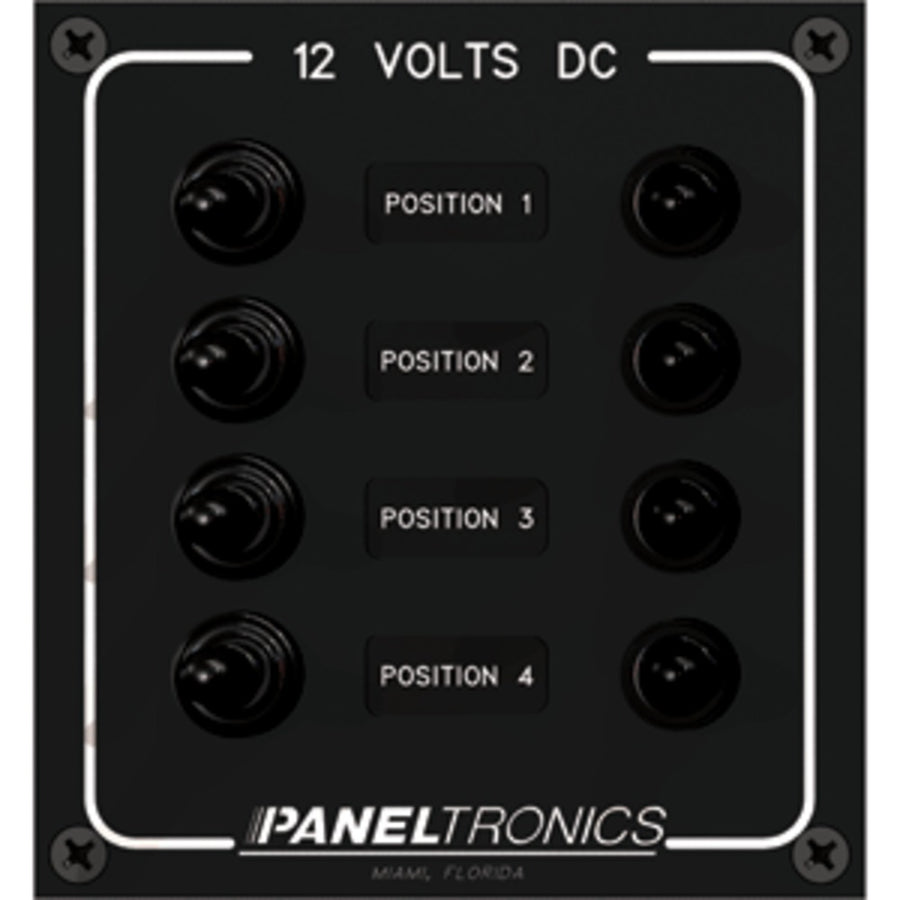 Paneltronics Waterproof Panel - Dc 4-position Toggle Switch & Circuit Breaker
