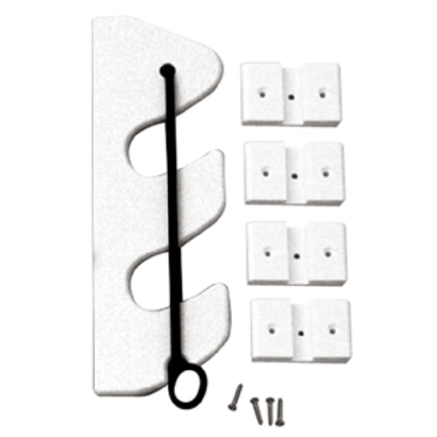 Taco 2-rod Poly Bungee Rod Holder Rack - White