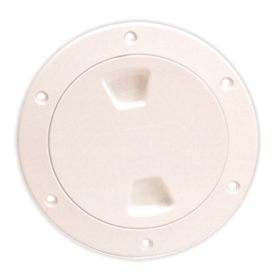 Beckson 4 Smooth Center Screw-out Deck Plate - Beige