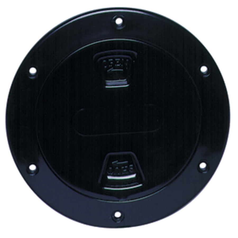 Beckson 4 Smooth Center Screw-out Deck Plate - Black