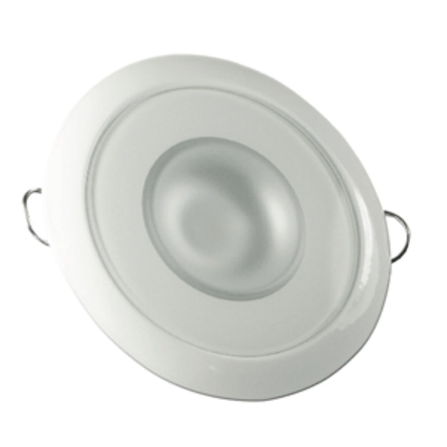Lumitec Mirage - Flush Mount Down Light - Glass Finish/white Bezel - 4-color White/red/blue/purple Non-dimming