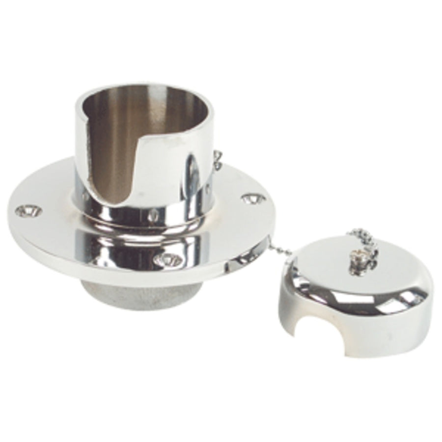 Whitecap Chain & Rope Deck Pipe - Cp/brass