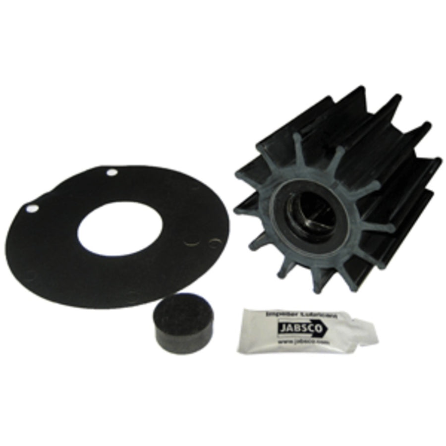 Jabsco Impeller Kit - 12 Blade - Neoprene - 3-¾ Diameter - Plastic Insert - Double Flat Drive