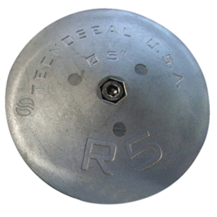 Tecnoseal R5 Rudder Anode - Zinc - 5 Diameter X 7/8 Thickness