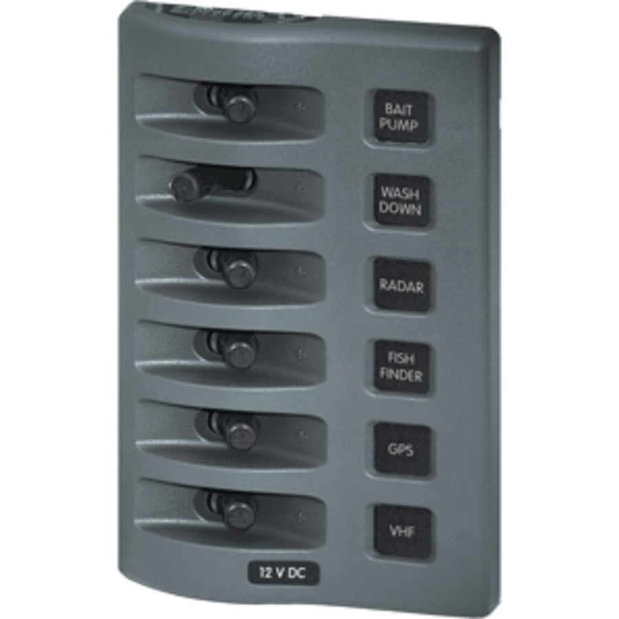 Blue Sea 4307 Weatherdeck® 12v Dc Waterproof Switch Panel - 6 Position